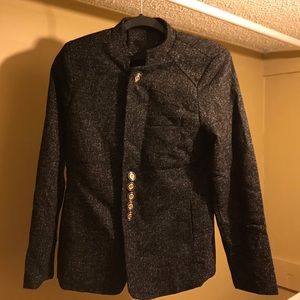 Chinese-Style Wool Pea Coat